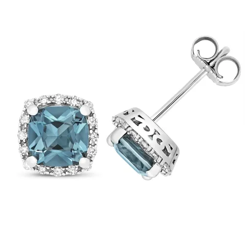 London Blue Topaz Stud Earrings